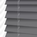 grey faux wood blinds