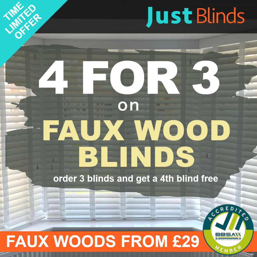 Faux wood blind offer